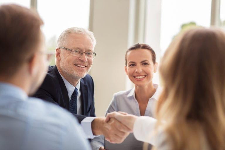 Successful business deal completion